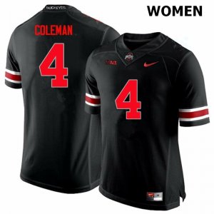 Women's Ohio State Buckeyes #4 Kurt Coleman Black Nike NCAA Limited College Football Jersey Increasing GJJ1844DI